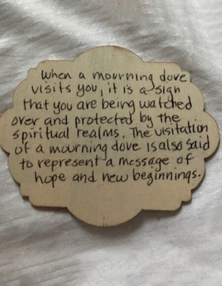 Mourning Dove Wooden Plaque - Image 2