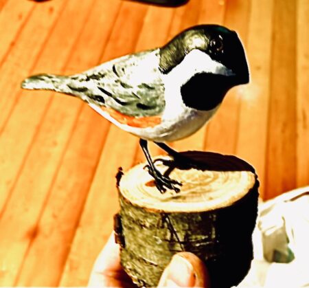 Hand-Carved Wooden Robin I